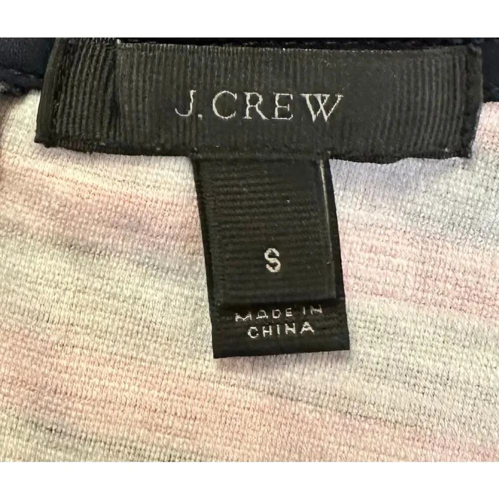 J. Crew Striped T-Shirt Dress Red Navy Short Sleeve C6514 Size S
